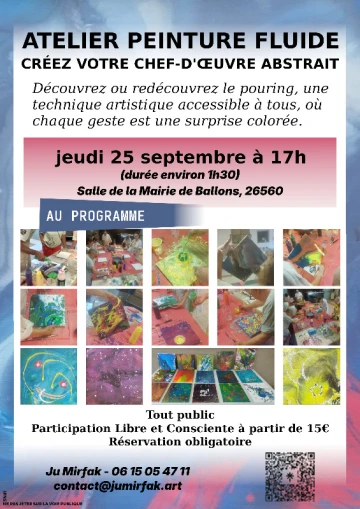 Atelier de peinture fluide
