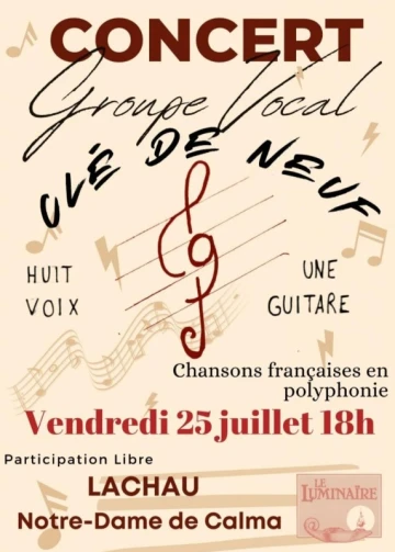 Groupe vocal . Clé de neuf